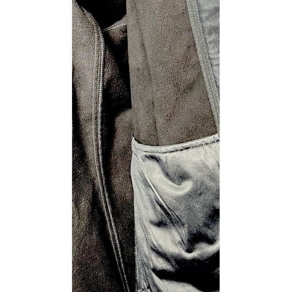 Justice League Black Elevate Jacket Large Full Zip Fleece Lined Shell Logo Patch - Picture 4 of 5